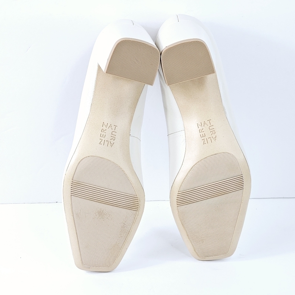New! Naturalizer Karina Pump Leather Chunky Block Heel Square Toe Shoes. - Picture 15 of 16